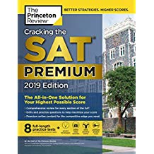 Cracking the SAT practice test book.