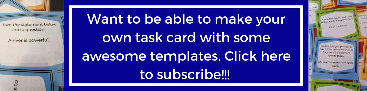 Printable Task Cards Optin 