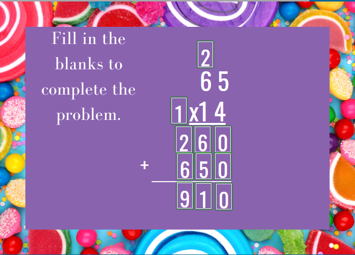 Double Digit Multiplication Games standard algorithm
