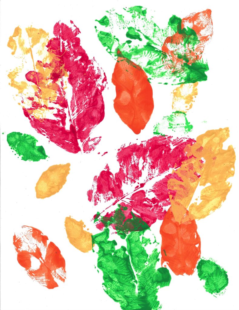fall activities for students leaf prints 