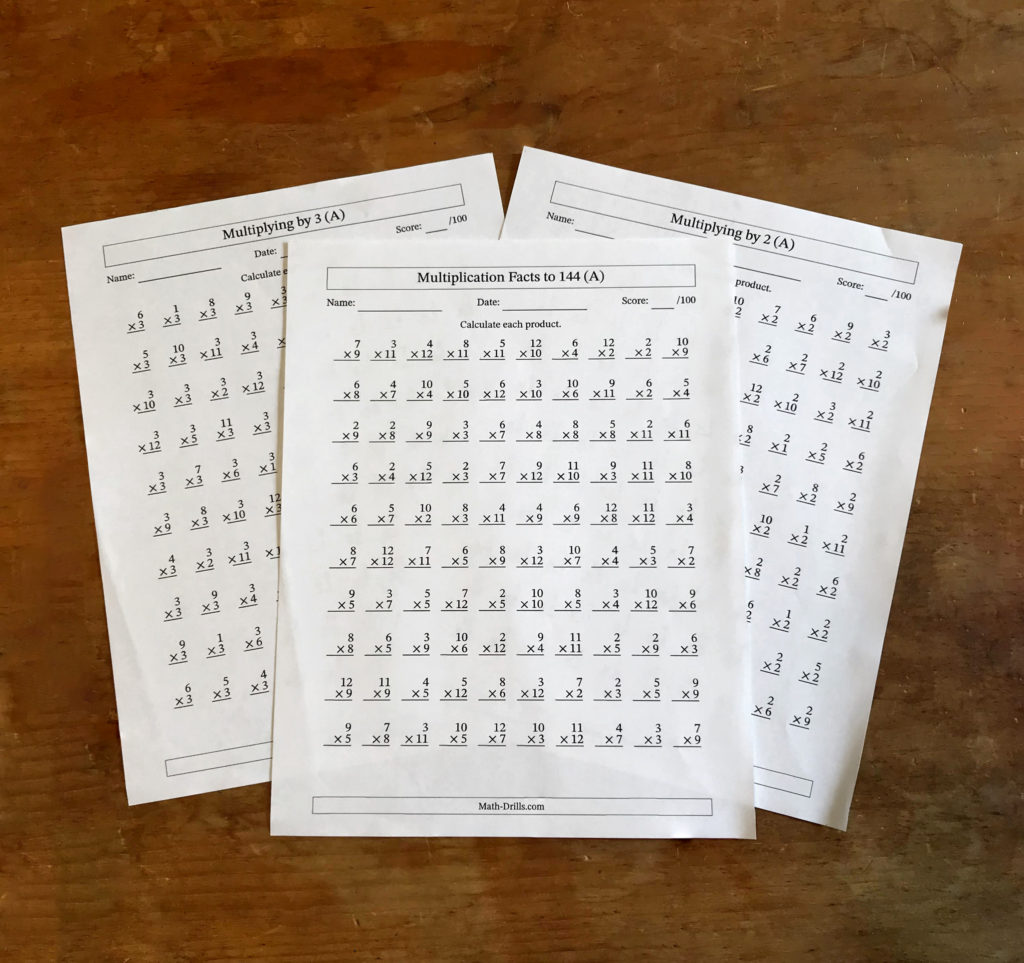 How to memorize multiplication tables fast printed multiplication drills 