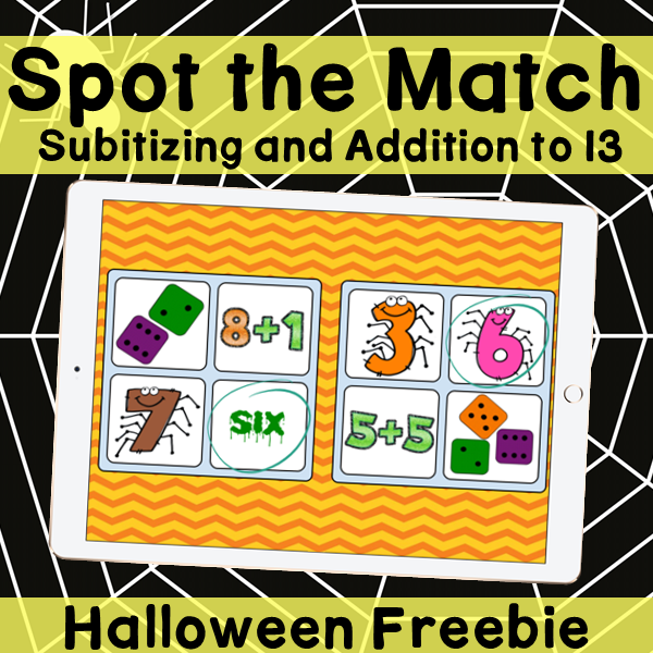 Halloween Activities for School Spot the match
