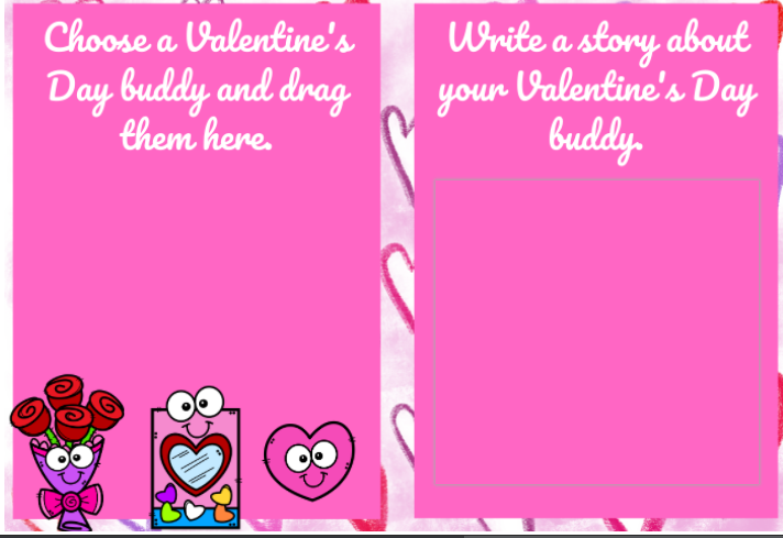 Valentine's Day Activities for Students character writing